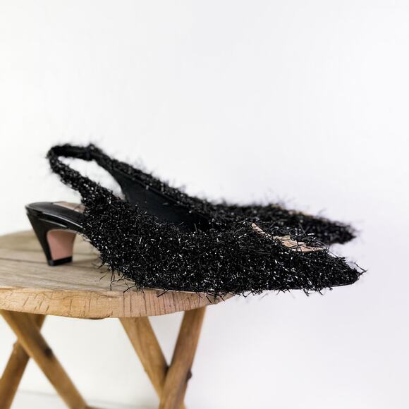 Antonio Melani Moon Whimsigoth Fairy Goth Eras Frayed Pump Heels Black 6.5 NEW - Picture 8 of 8